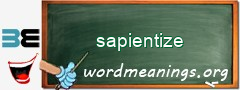 WordMeaning blackboard for sapientize